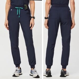 Figs Freex lined high waisted Zamora jogger scrubs pants navy